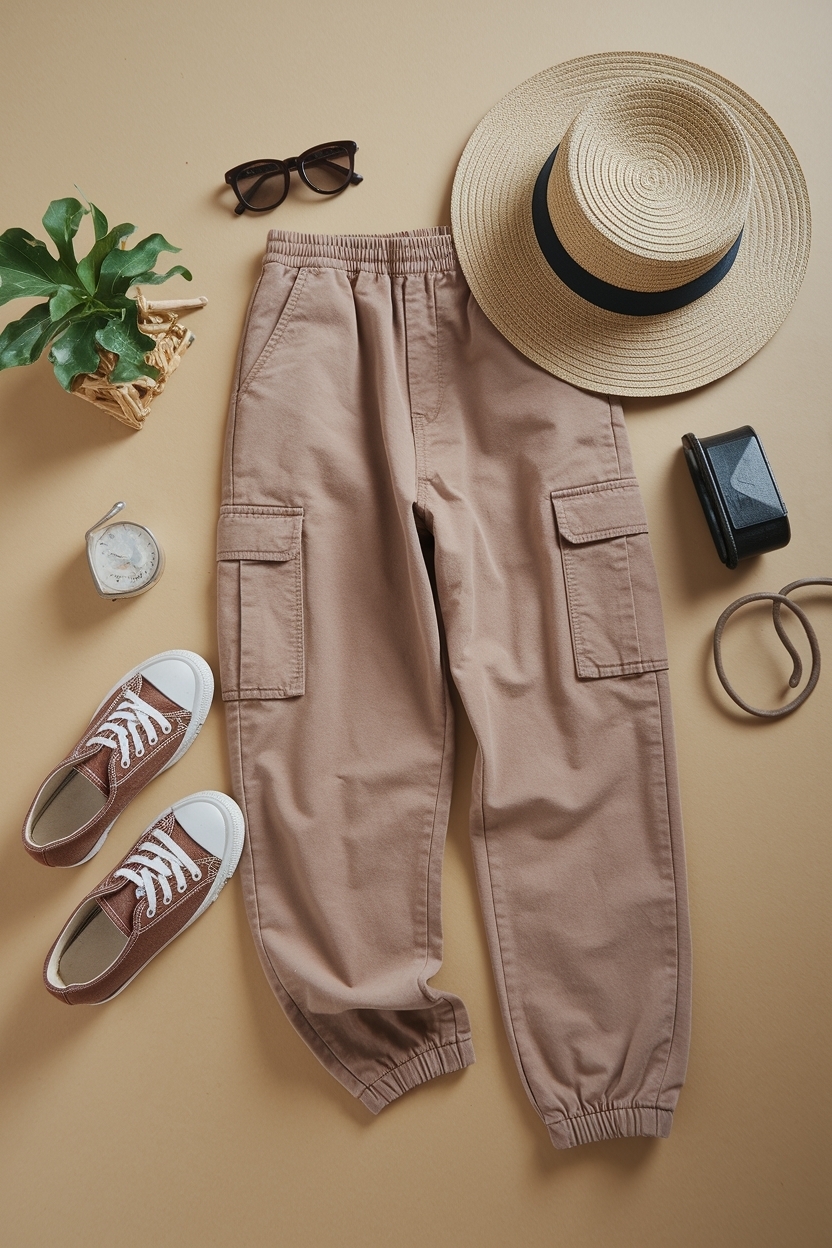 Light Brown Cargo Pants Outfit: Effortless Chic Looks outfit idea