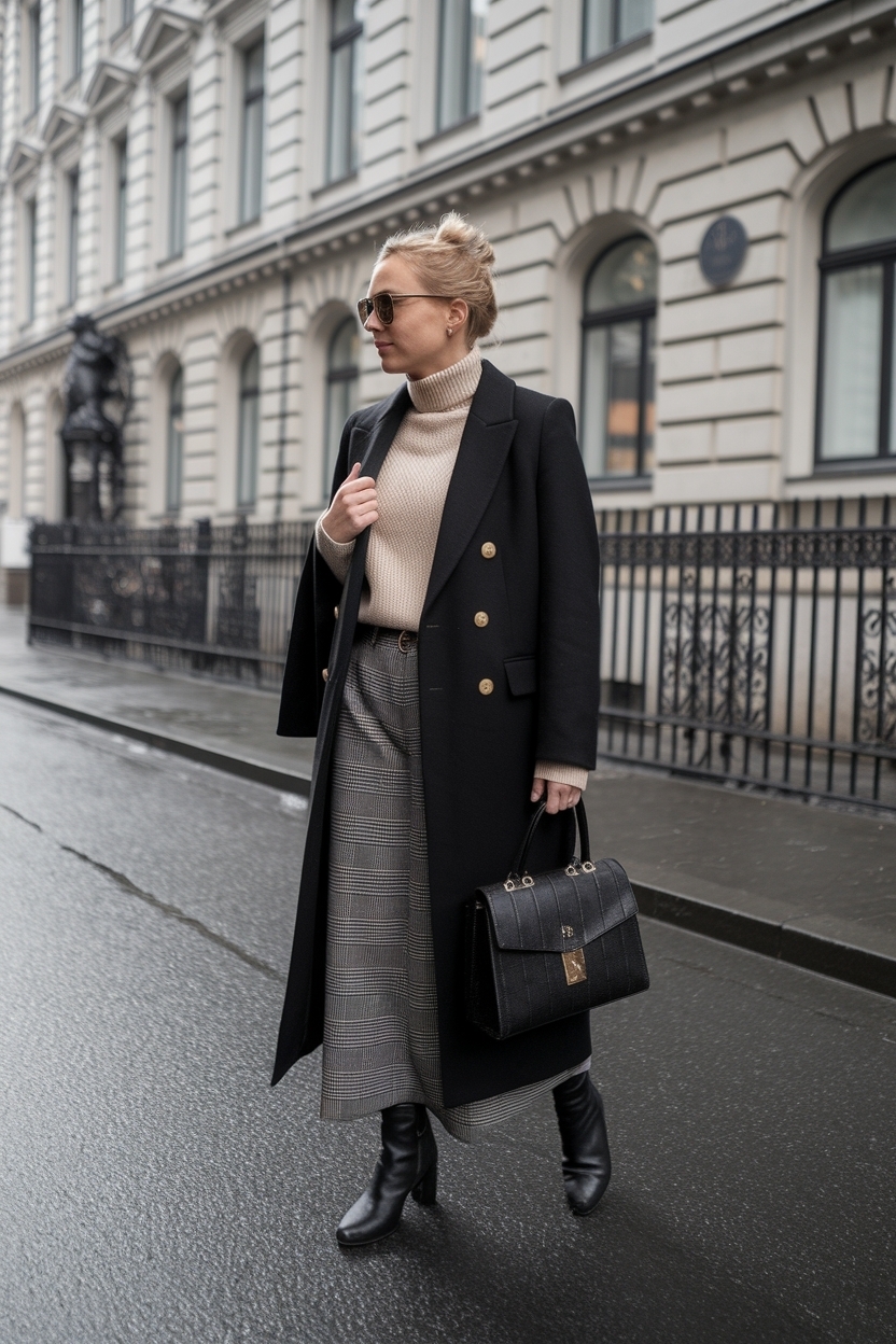 Long Black Coat Outfit Winter Classy: Must-Have Styles outfit idea