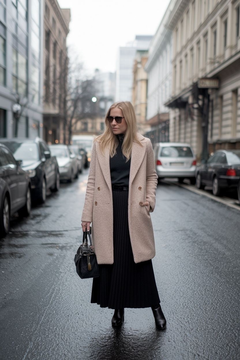 Long Black Skirt Winter Outfit: Elegant Choices for All outfit idea