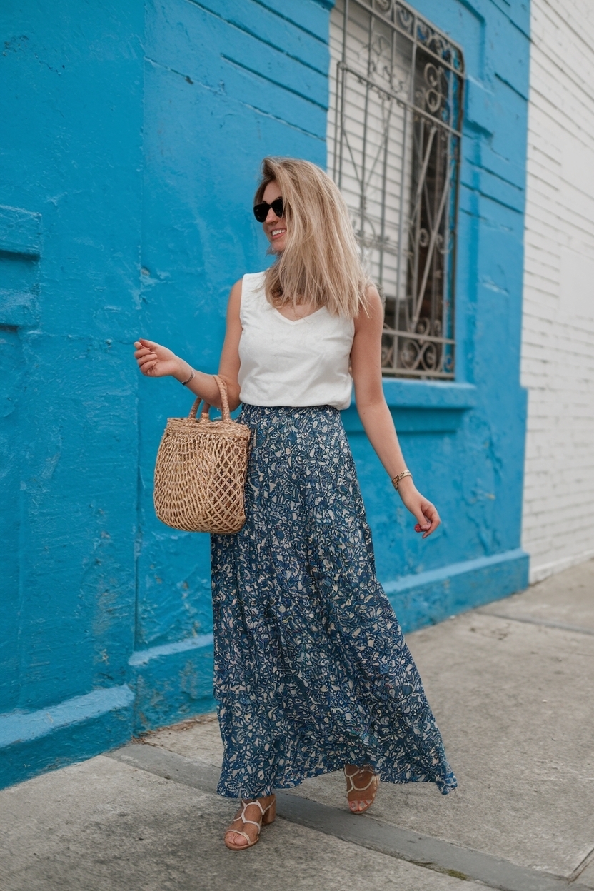 Long Skirt Outfits for Summer: Stylish and Breezy Choices outfit idea