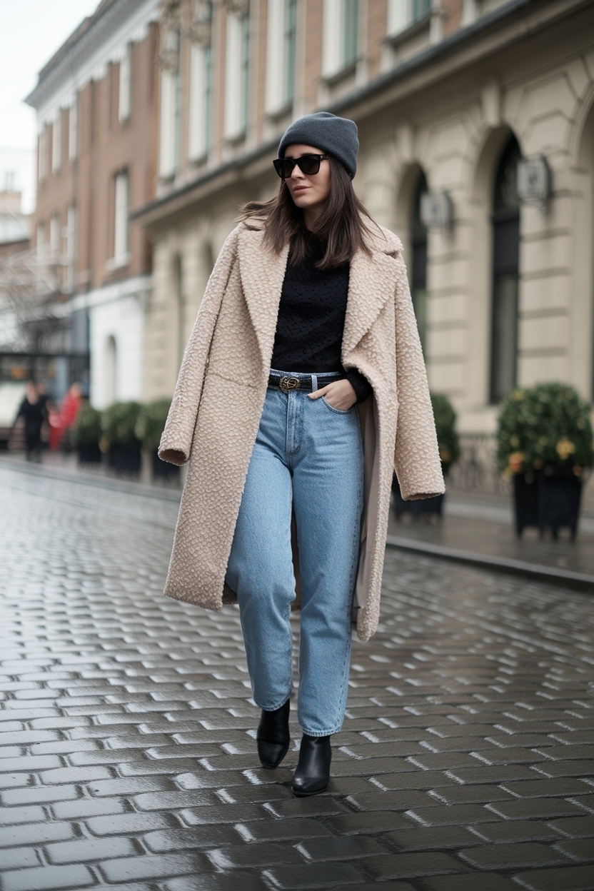 Low Rise Jeans Outfit Winter: Stay Warm and Stylish outfit idea