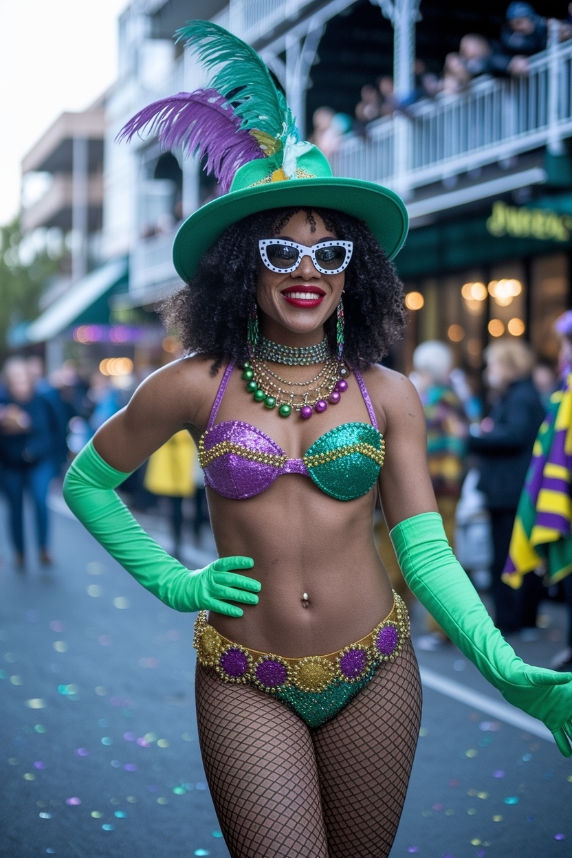 Mardi Gras Outfits Black Women Baddie Inspiration outfit idea