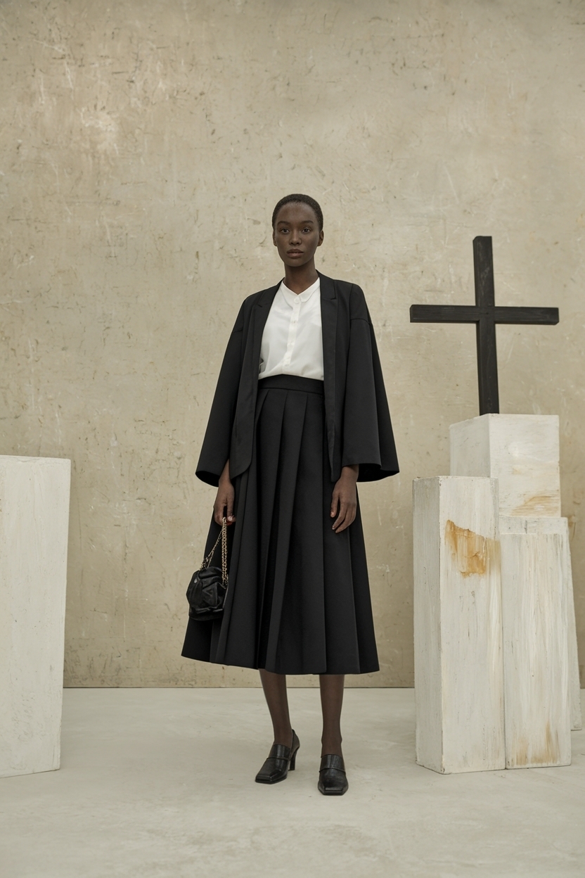 Chic Minimalist Church Outfit for Black Women outfit idea