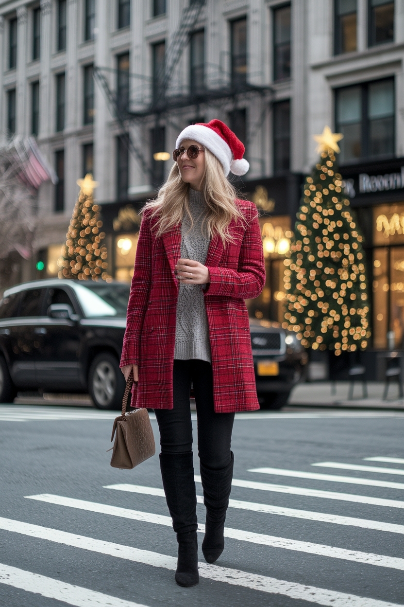NYC Christmas Aesthetic Outfits to Shine in the City outfit idea