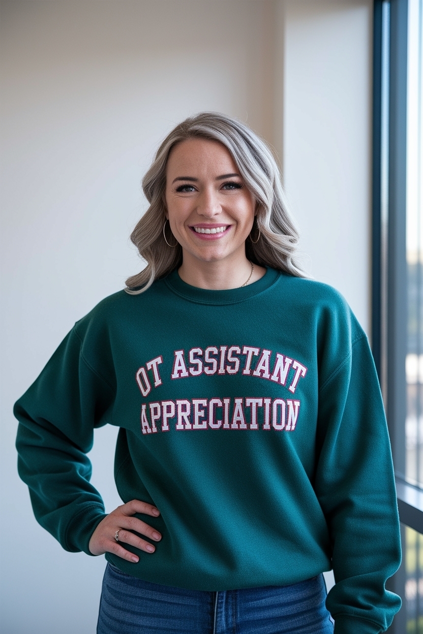 OT Assistant Appreciation Crewneck: A Trendy Statement outfit idea