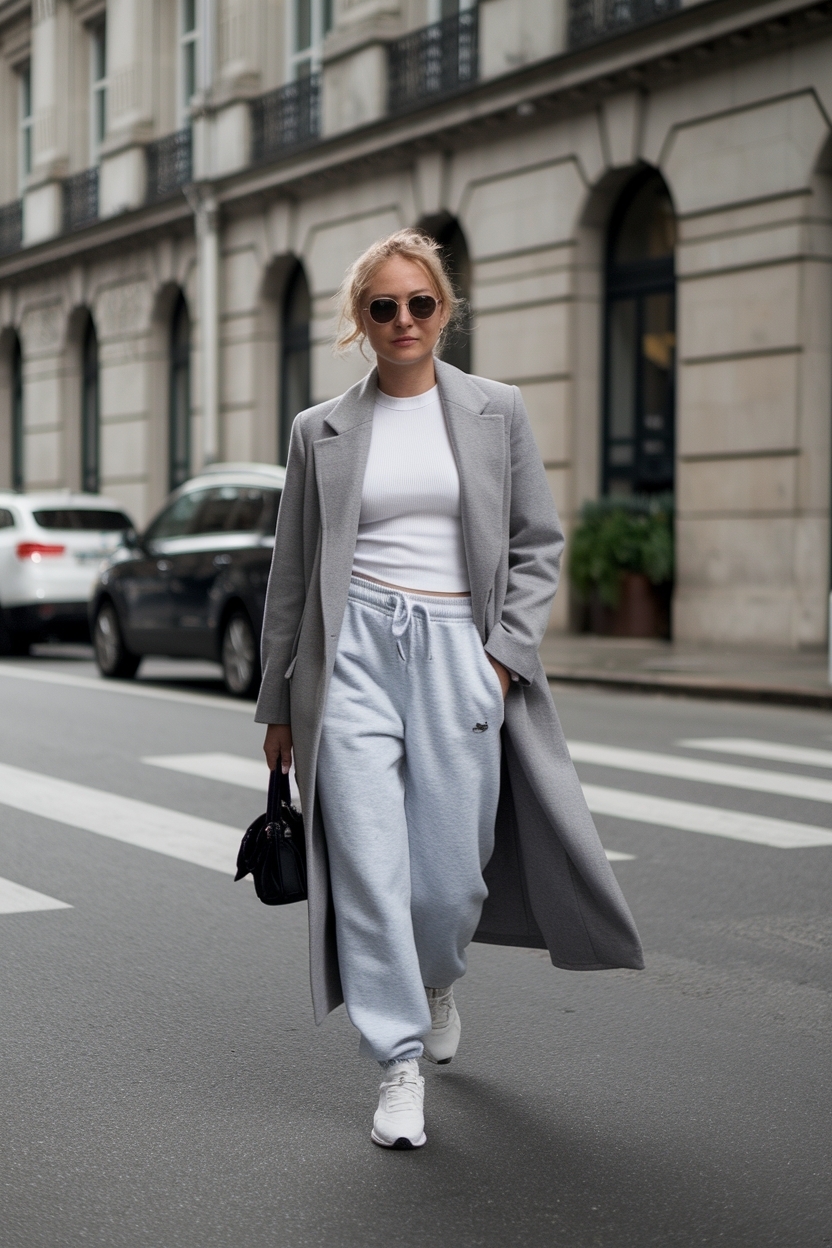 Outfit Ideas with Grey Sweatpants for Cozy Comfort outfit idea