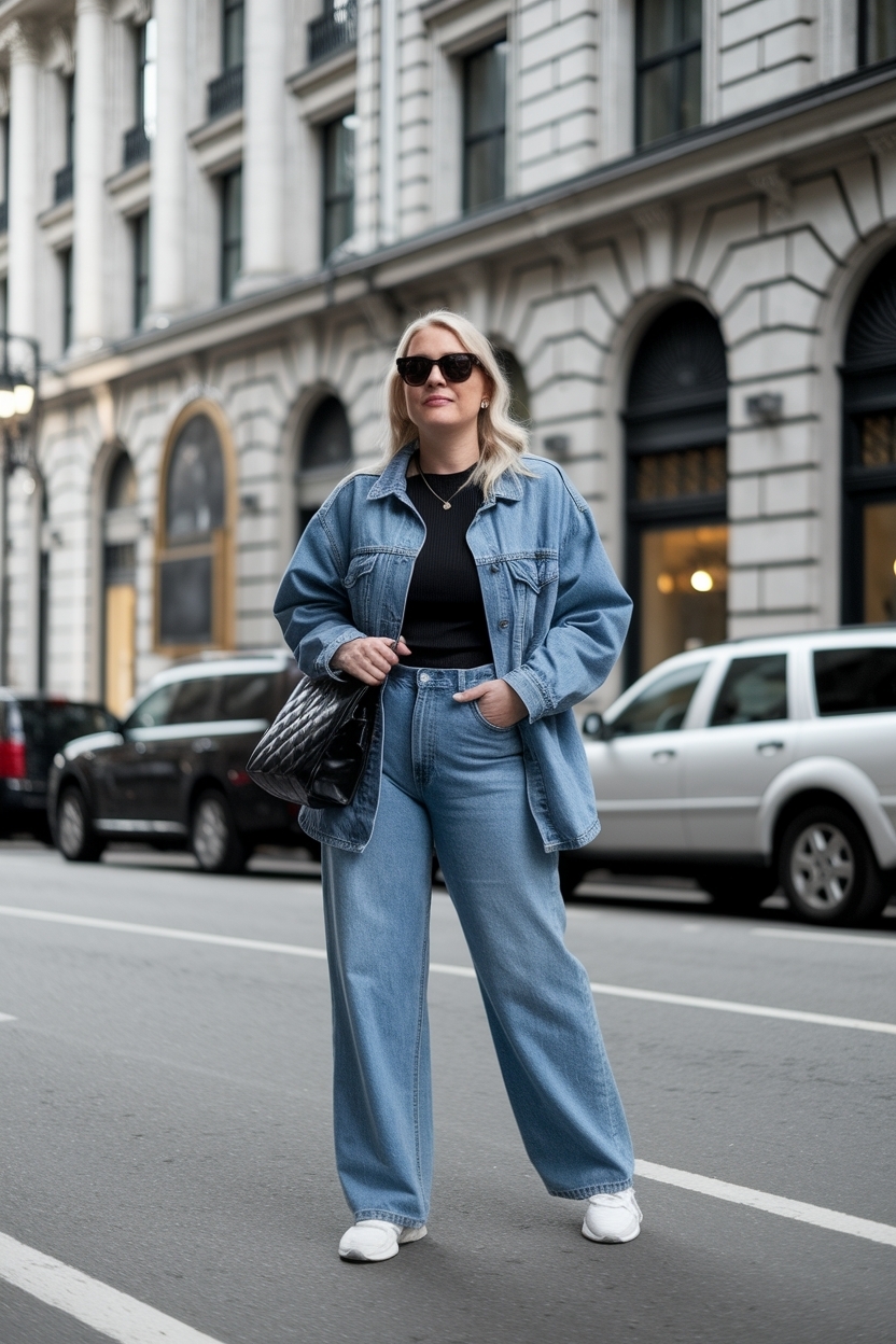 Over Size Jeans Outfit Women: Comfort Meets Style outfit idea
