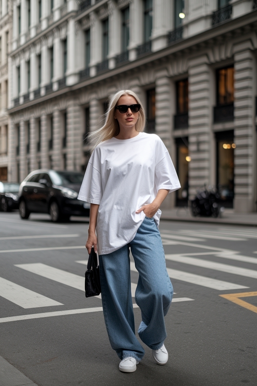 Oversized T-Shirt and Baggy Jeans Outfit: Casual Vibes outfit idea