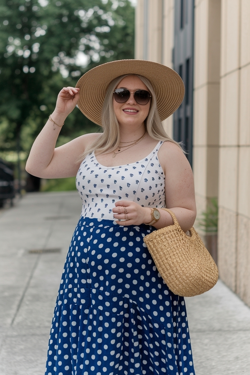 Flattering Plus Size Summer Outfits Big Stomach Friendly outfit idea