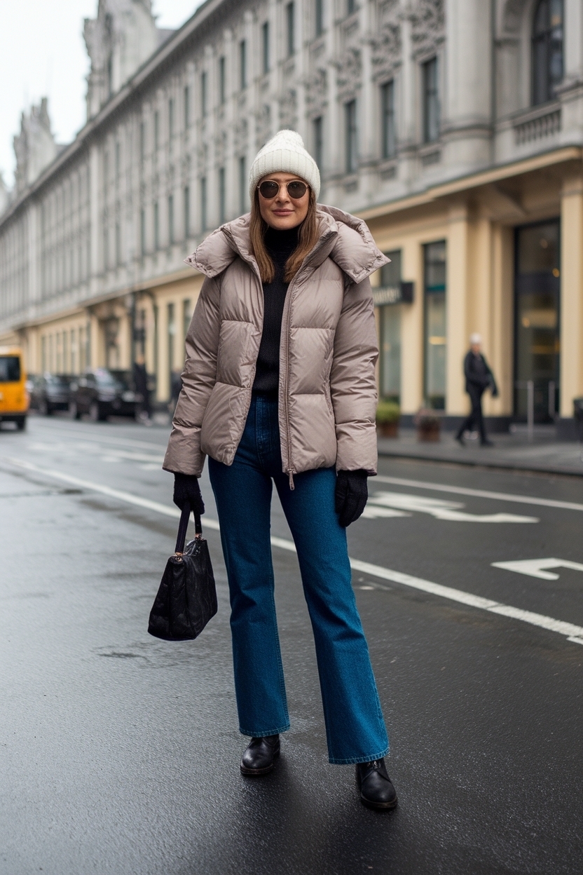 Essential Puffer Jacket Outfit Winter Style for 2023 outfit idea