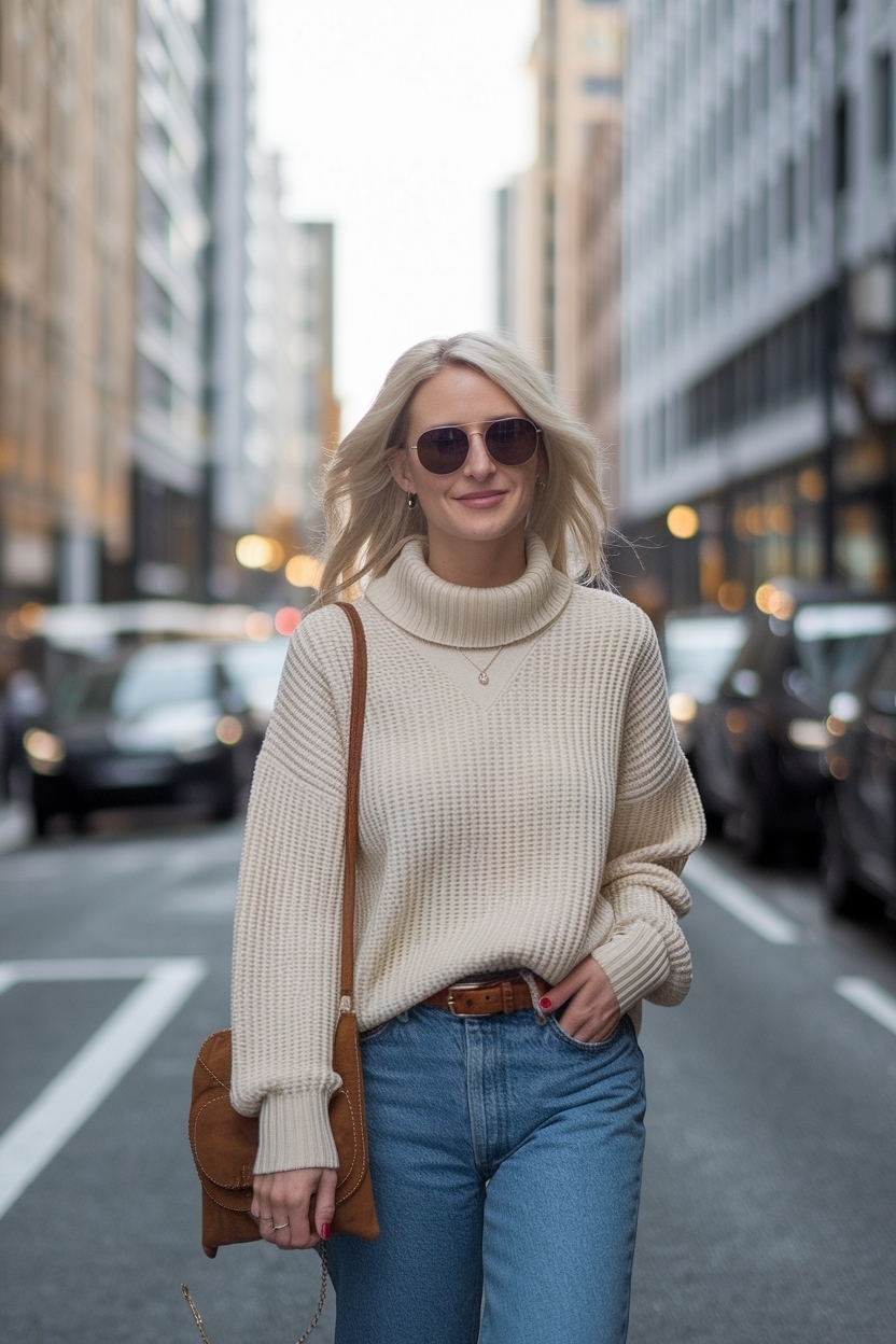 Effortless Pull Over and Jeans Outfit Women Adore outfit idea