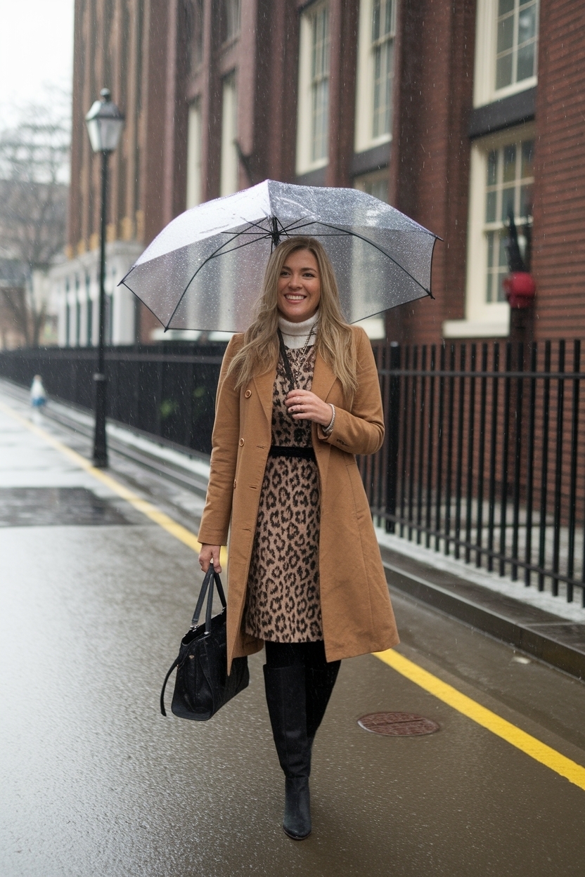 Rainy Day Church Outfit Winter Women: Warm and Chic Choices outfit idea