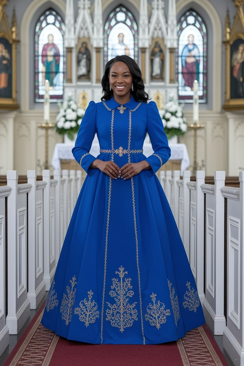 Royal Blue Church Outfit Black Women: Elegant Choices to Shine outfit idea