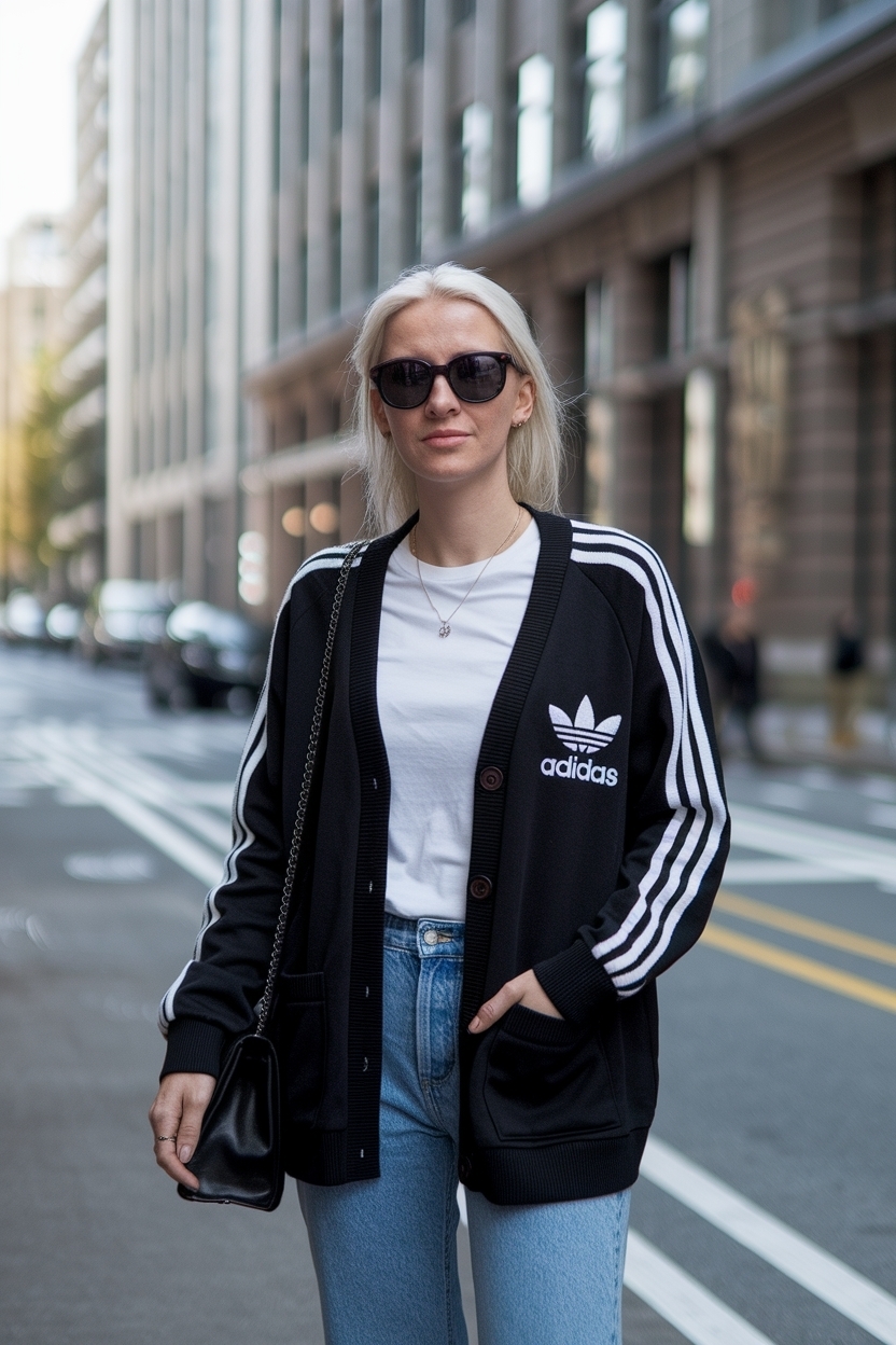 Sambas Adidas Women Outfit Cardigan: A Cozy Look outfit idea