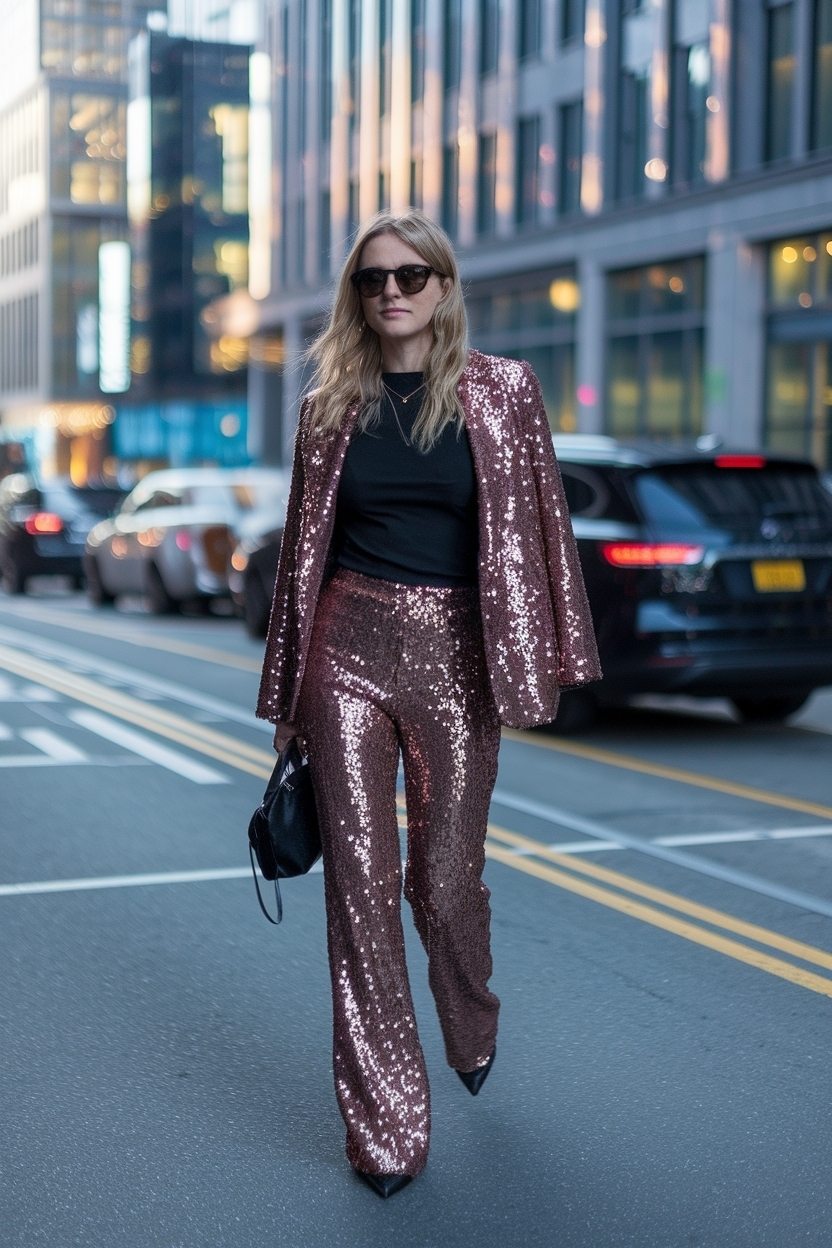 Sequin Pants Outfit for Night Out: Sparkle & Shine outfit idea