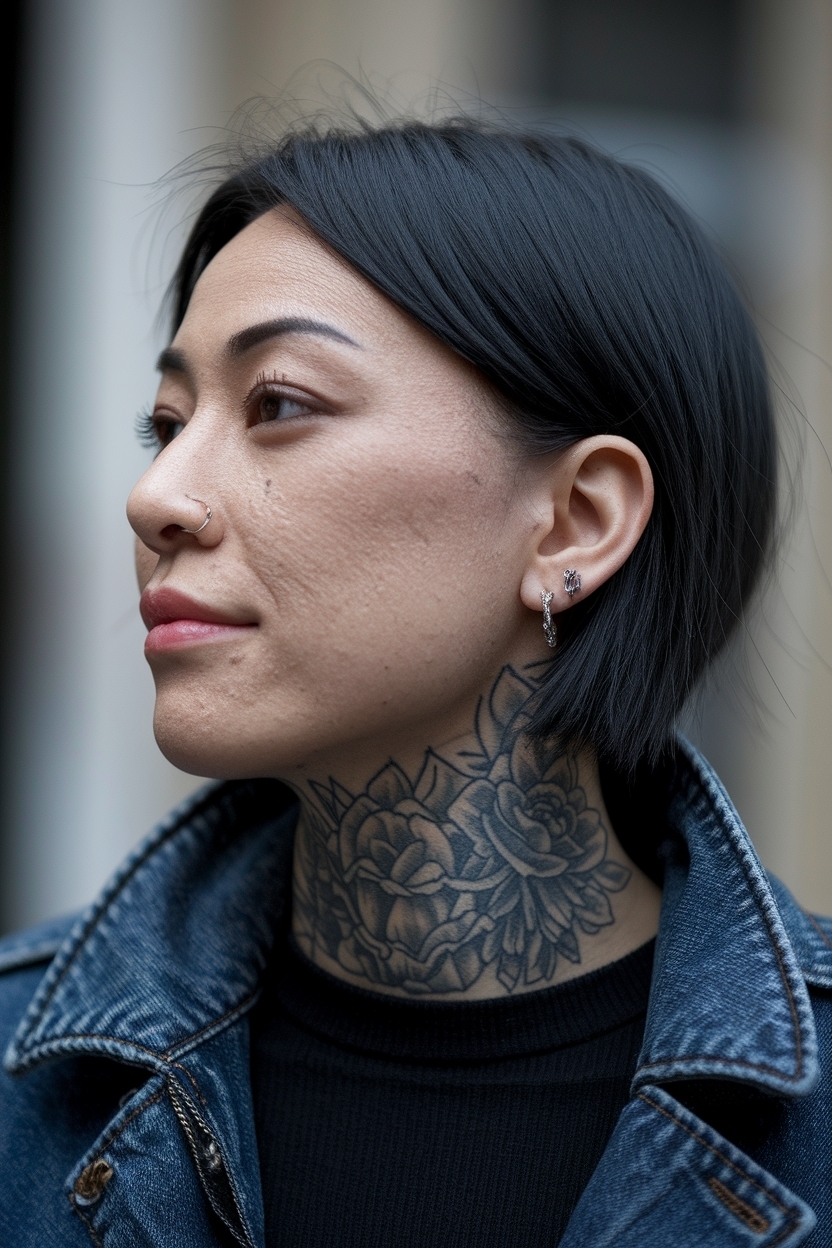 Side of Neck Tattoos Women: Designs for Every Taste outfit idea