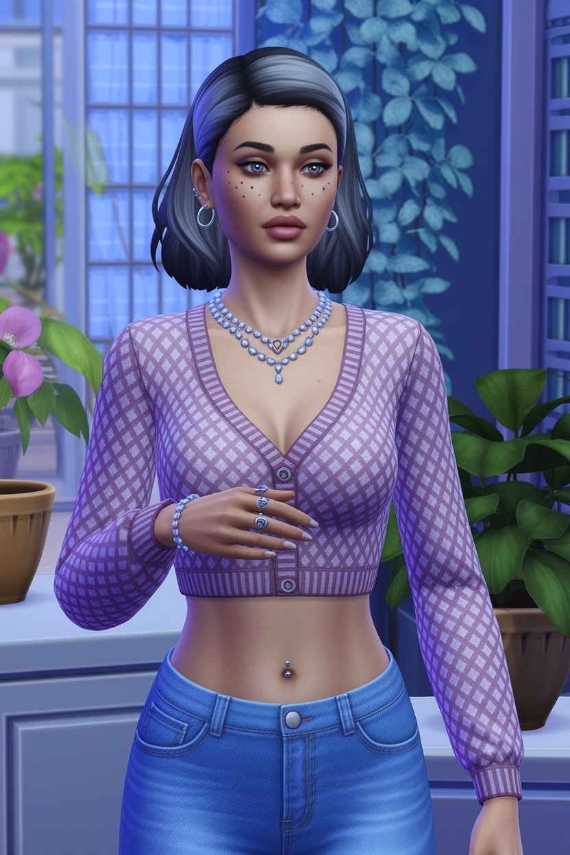 Sims 4 Belly Button Piercing CC for Customization outfit idea