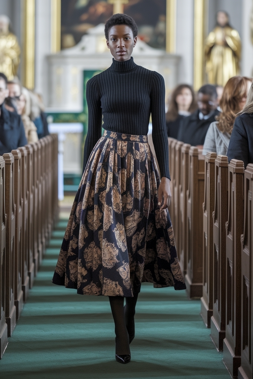 Skirt Church Outfit Styles for Black Women outfit idea