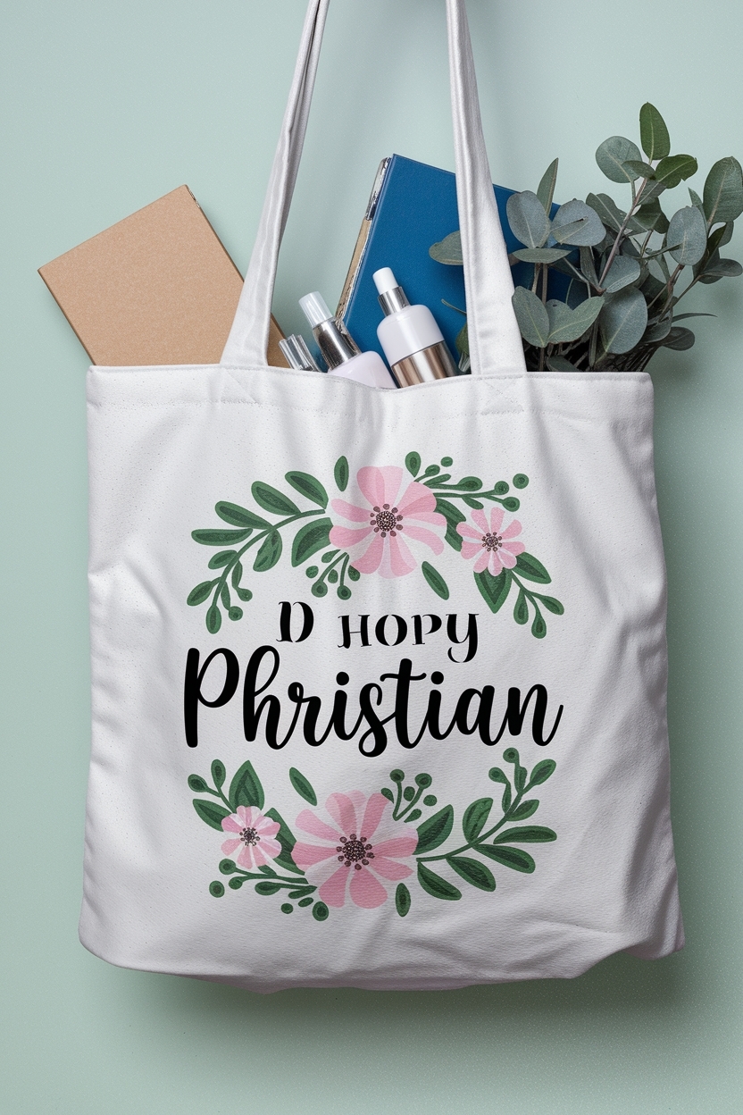 Christian Vibes: Tote Bag Painting Ideas for Believers outfit idea
