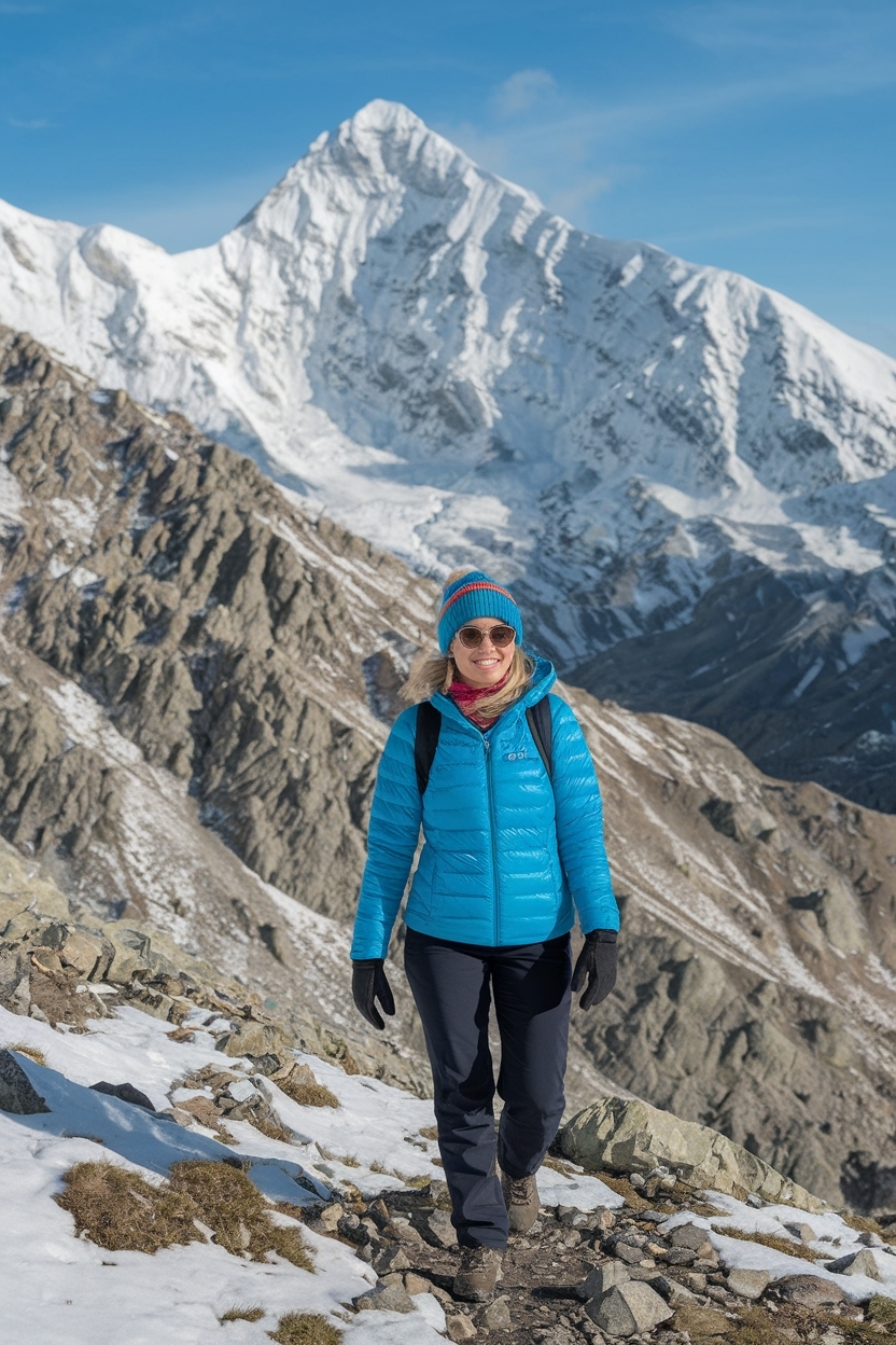 Durable Trekking Outfit Women Mountain Winter Must-Haves outfit idea