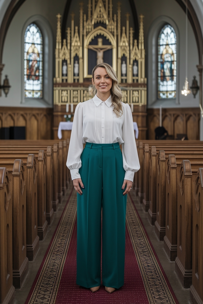 Trousers Outfit for Church Women: Comfort Meets Sophistication outfit idea