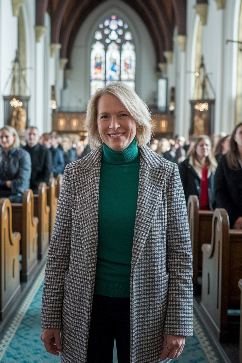 Turtle Neck Church Outfit Women: Fashionable Choices for Services outfit idea