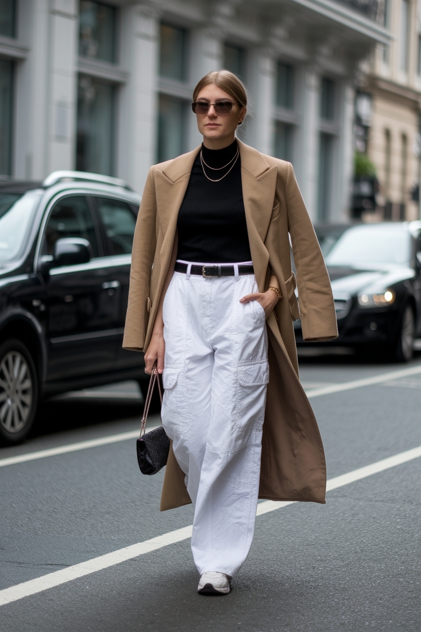 White Cargo Pants Outfit Street Styles: Fresh and Modern Vibes outfit idea