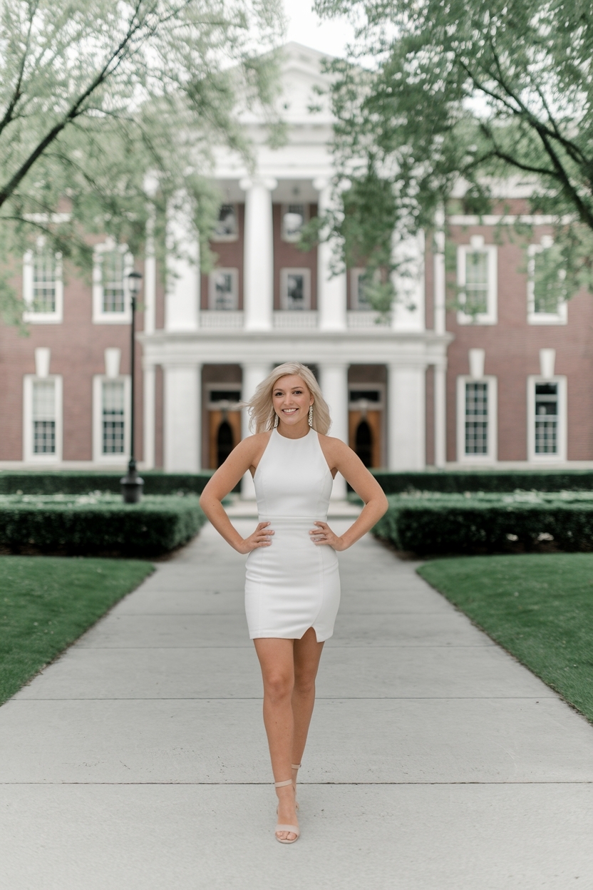 White Graduation Dress College Classy: Timeless Choices outfit idea