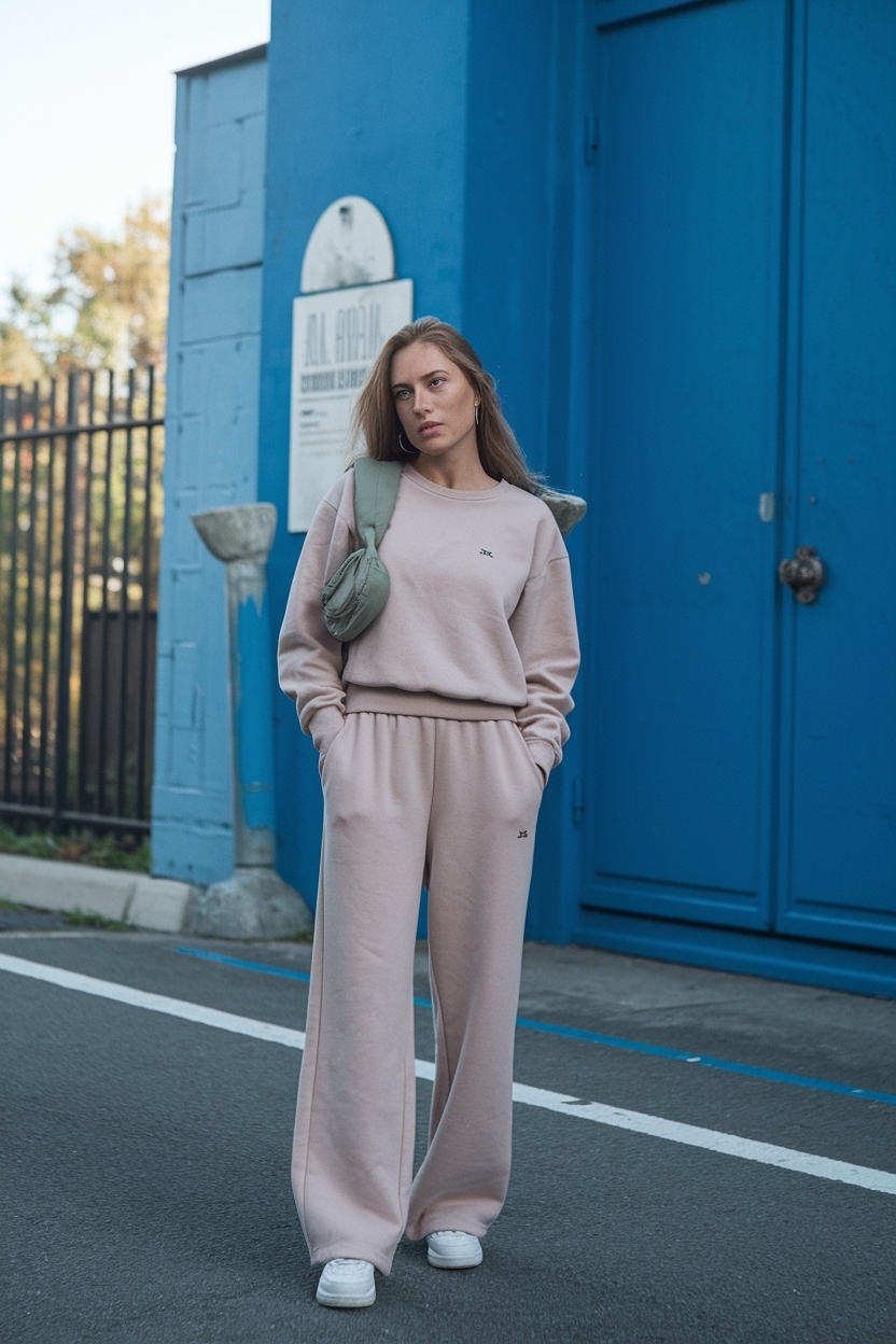Wide Leg Sweatpants Outfit for School: Trendy Essentials outfit idea