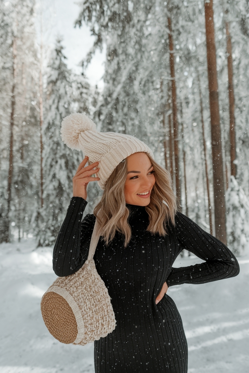 Winter Birthday Dress Black Women: Elegant Choices outfit idea