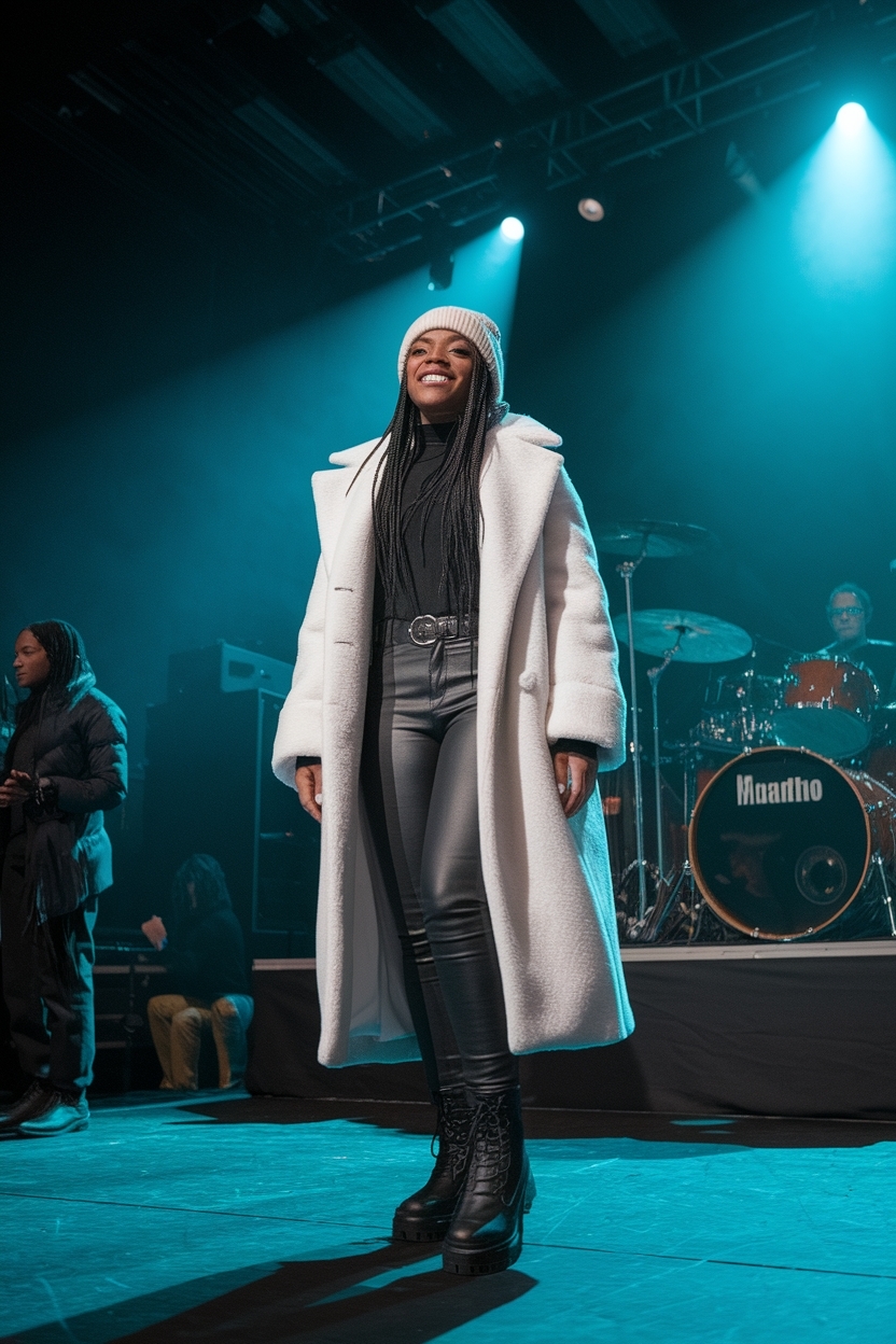 Winter Concert Outfit Black Women: Look Chic and Cozy outfit idea