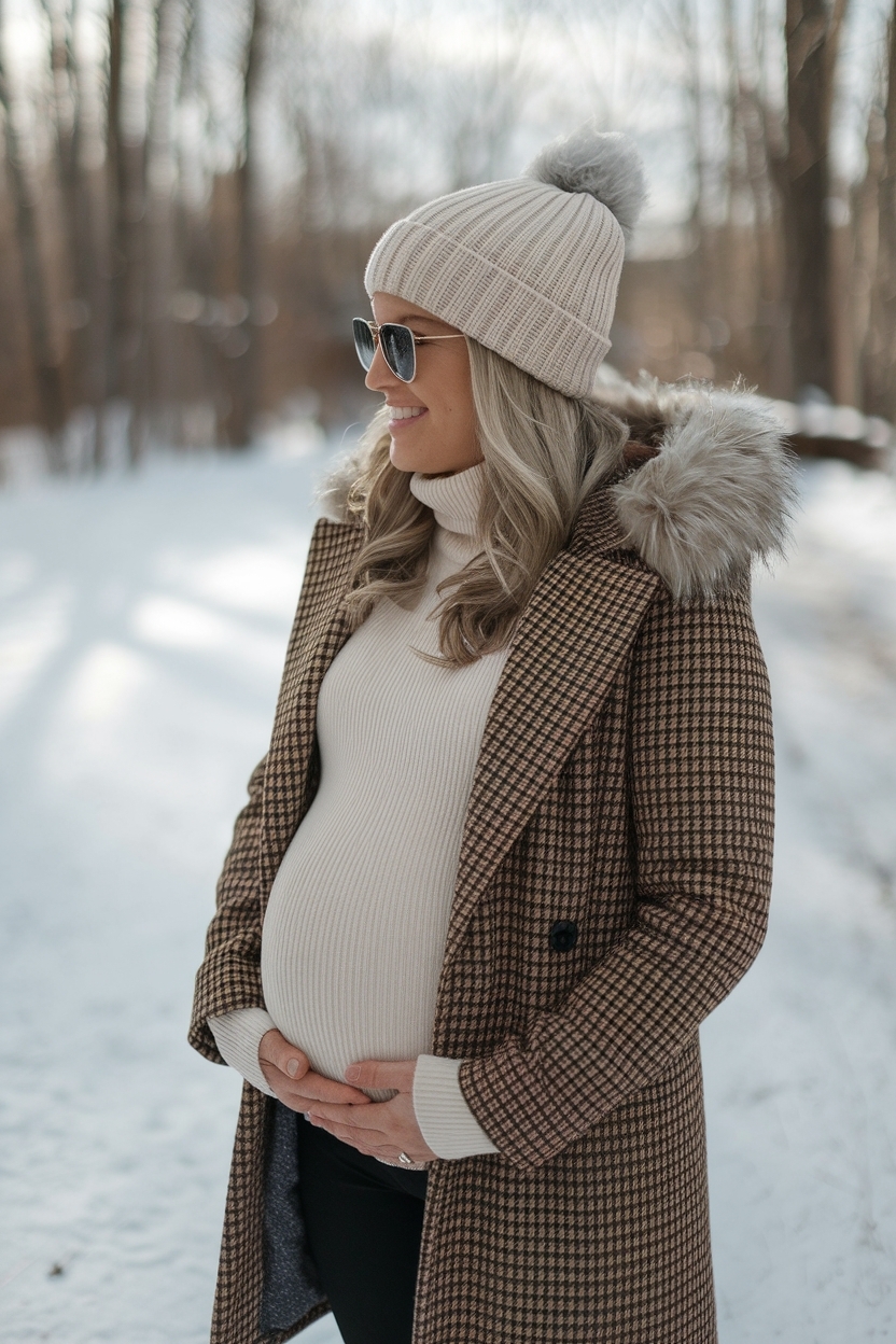 Winter Pregnancy Outfits Cold Weather: Chic and Comfortable outfit idea