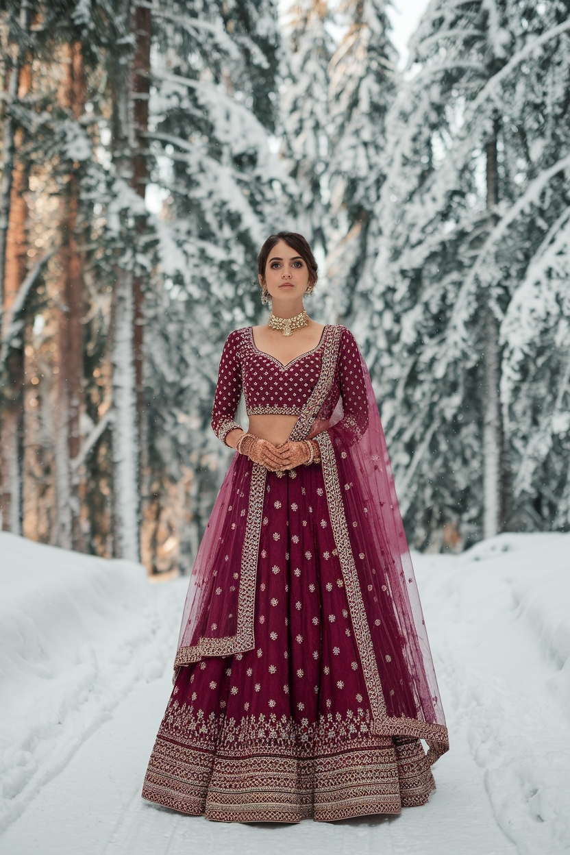 Elegant Winter Wedding Guest Outfit Indian Inspiration outfit idea