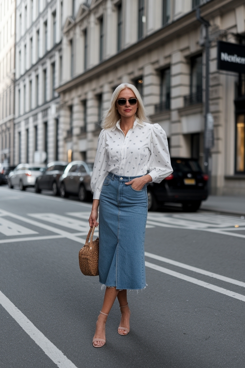Women Denim Skirt Outfit Ideas for Every Occasion outfit idea